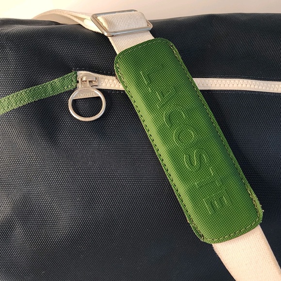 Vintage Lacoste Izod Retro Messenger Laptop Shoulder Bag Satchel Nylon - Picture 8 of 16